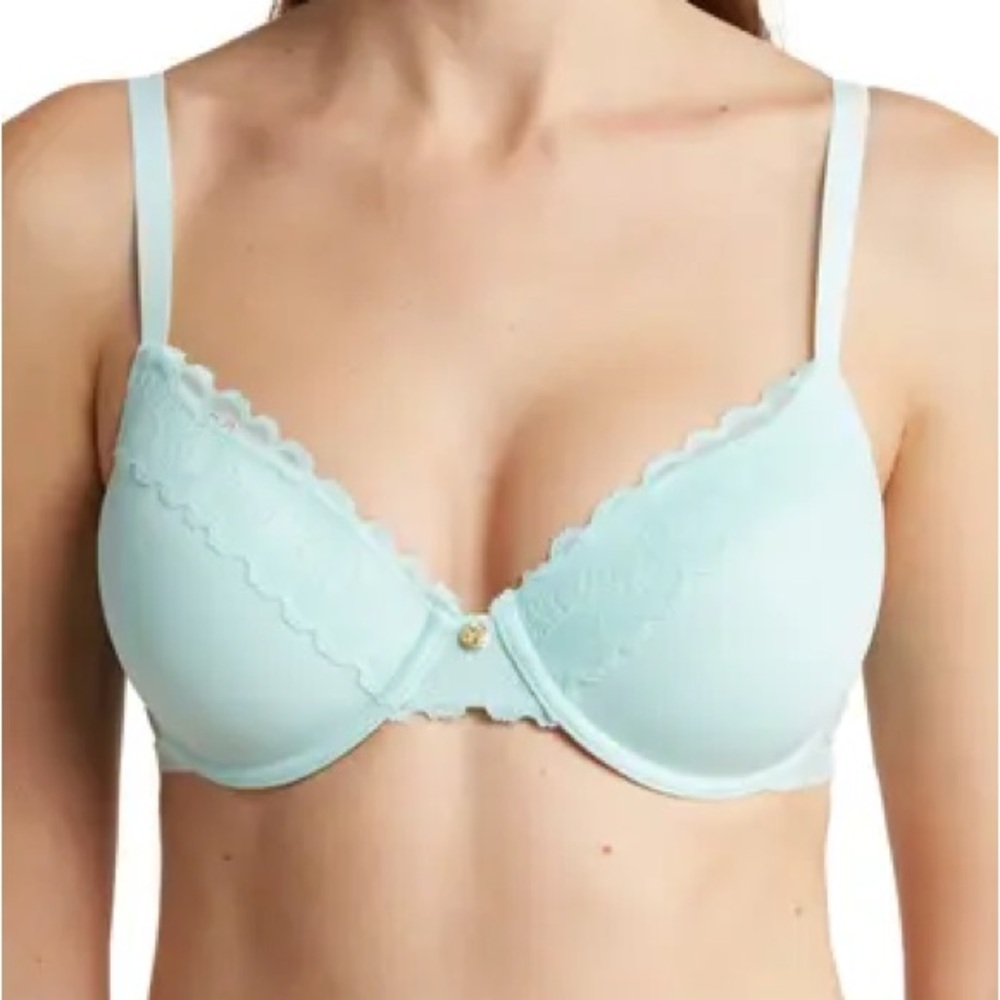 Natori Light Blue Lace Bra
